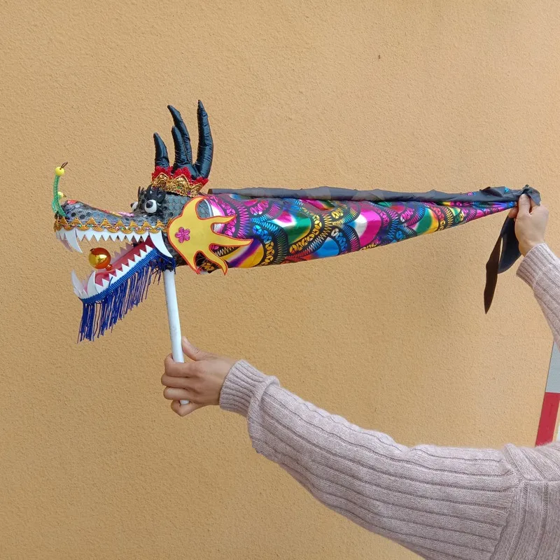 

9 Styles 1 meters Bronzing Chinese Dragon Dance Sets For Kids Lunar New Year Dragon Dance Kindergarten Primary School Activity