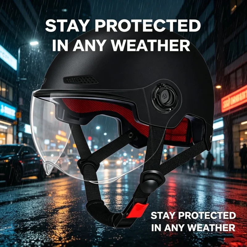 Breathable motorcycle helmet, sun protection, lightweight cycling safety helmet suitable for both men and women 3
