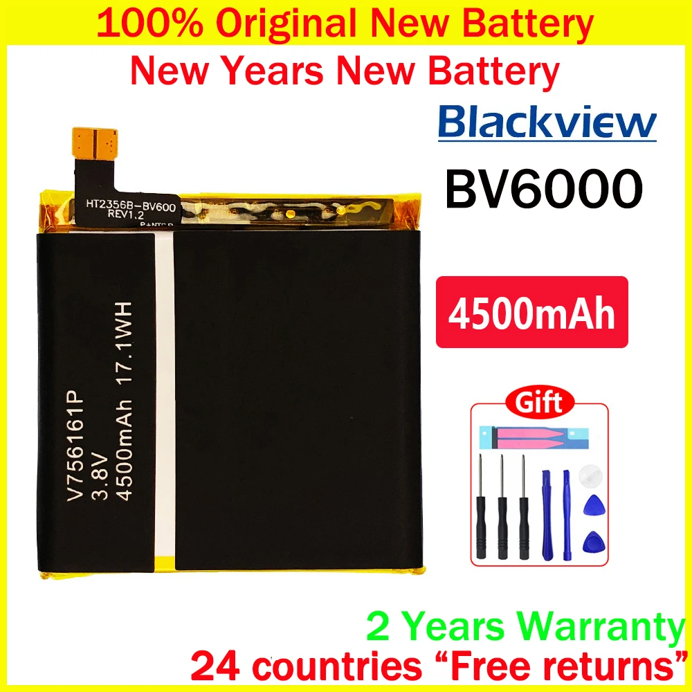 

New Original 4500mAh Replacement Battery For Blackview BV6000 BV6000S Cell Phone V756161P High Quality Batteries With Free Tools