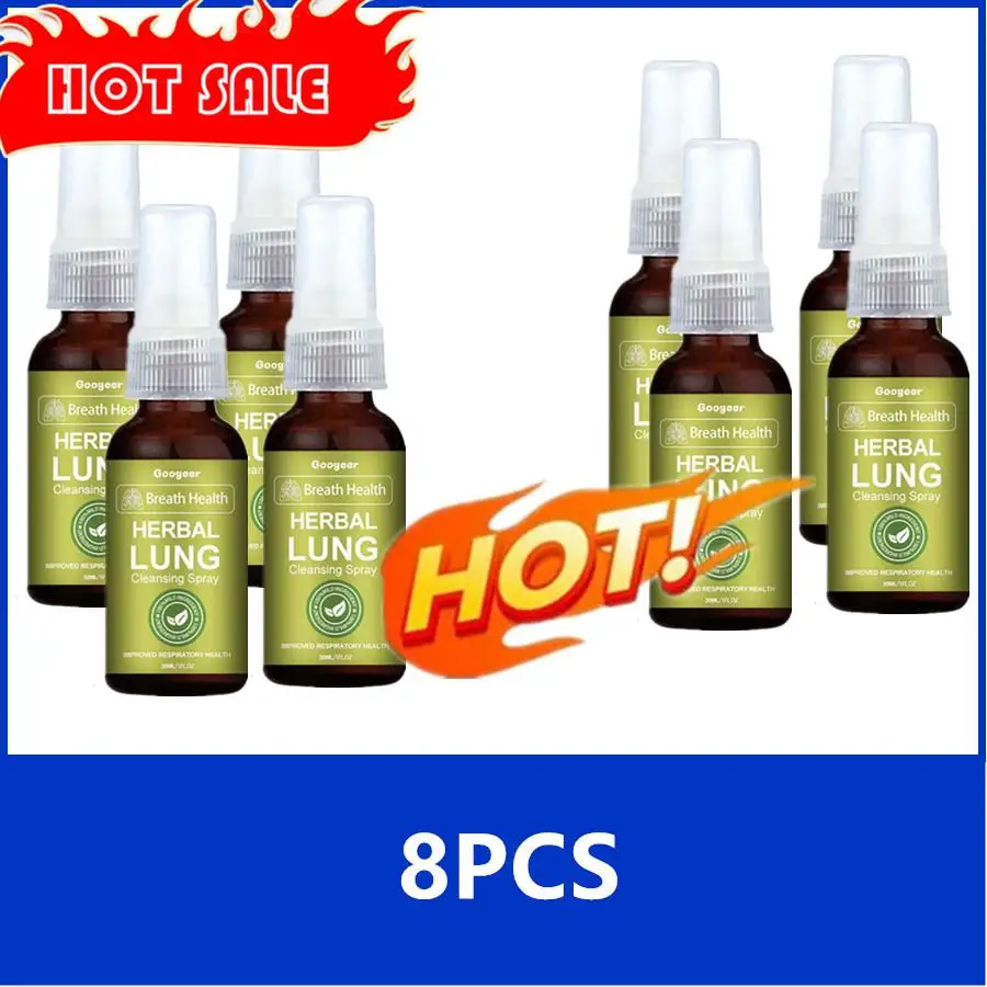 

8PCS Lung Cleansing Spray Herbal Lung Cleanse Mist Global Healing Lung Health Supplement To Breath Easy Support Quit Smokin