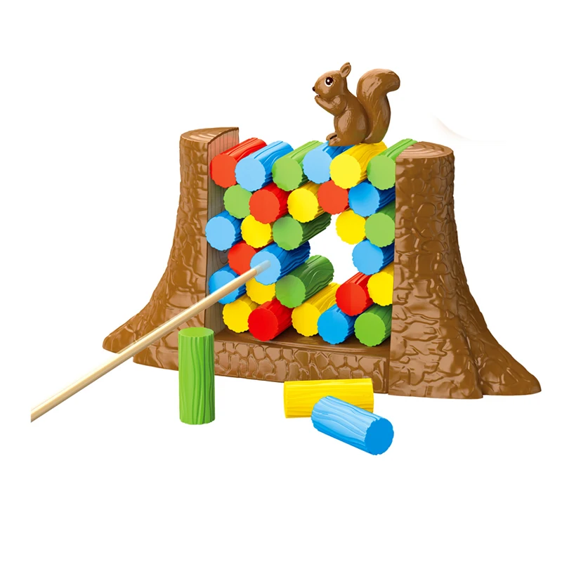 Kids Balance Tower Board Game Stacking Blocks Puzzle Toy Family Games Save The Collapsing Squirrel For Toddlers Christmas Gift