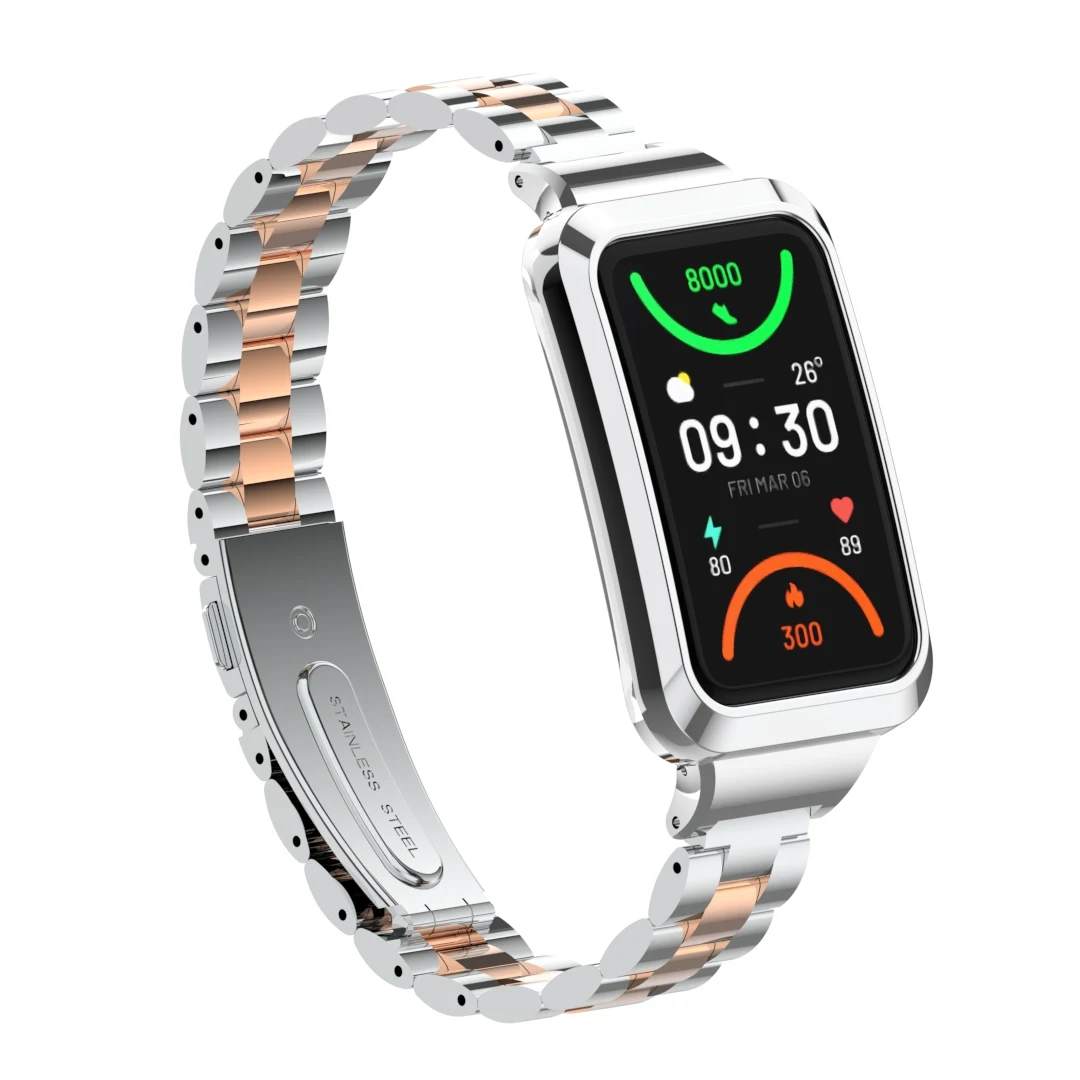 Luxury Metal Strap For Oppo Band 2 Bracelet Stainless Steel Solid Watch Band For OPPO Band2/Oppo Watch Free Strap Accessories