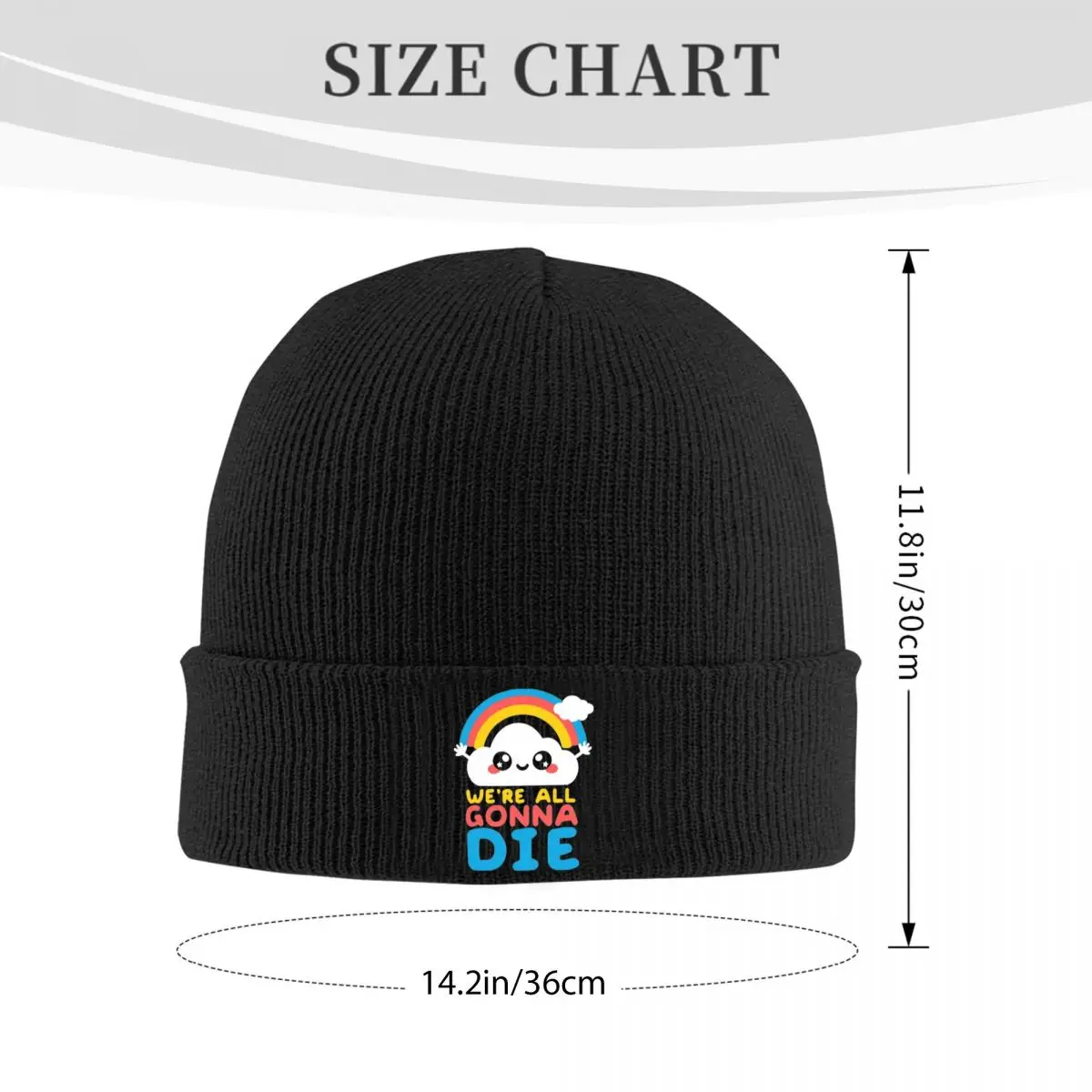 We Are All Gonna Die Funny Quotes Bonnet Hats Beanie Hats Graphic Knit Hat Autumn Winter Street Men Women Sport Warm Soft Cap