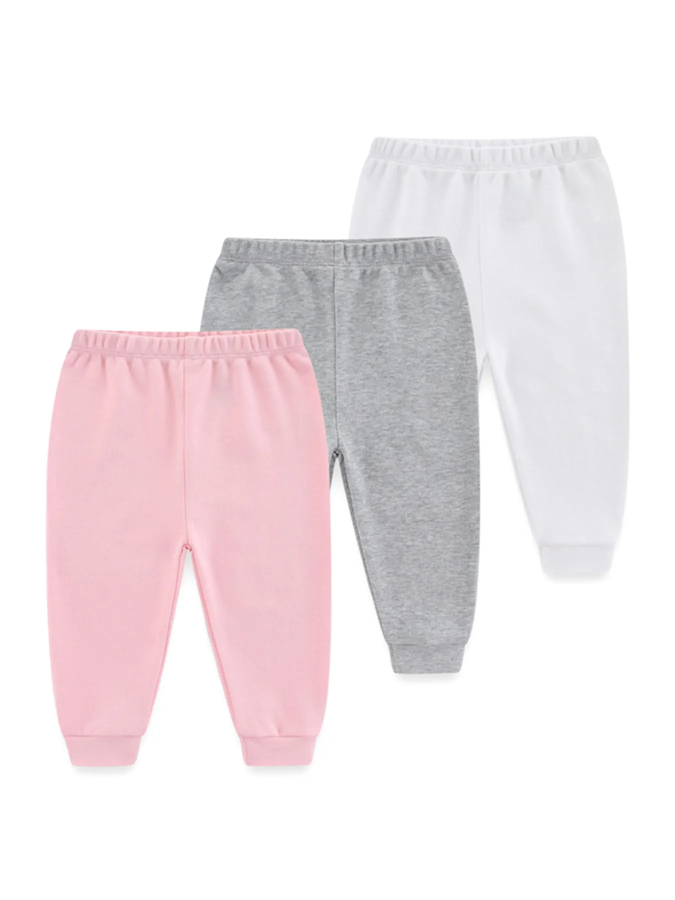 3 Pcs/Lot Unisex Solid Color Newborn Baby Girl Pants Cotton Infant Pants Toddler Trousers Set