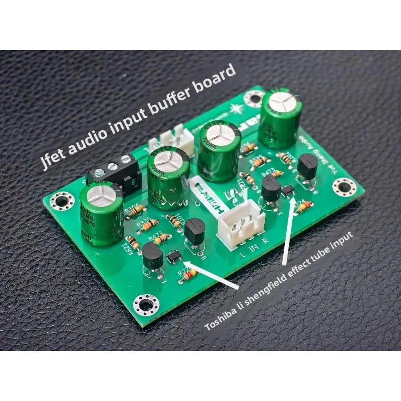 Audio input buffer board, replicating the buffer circuit of the Marantz HDAM-SA2 module.