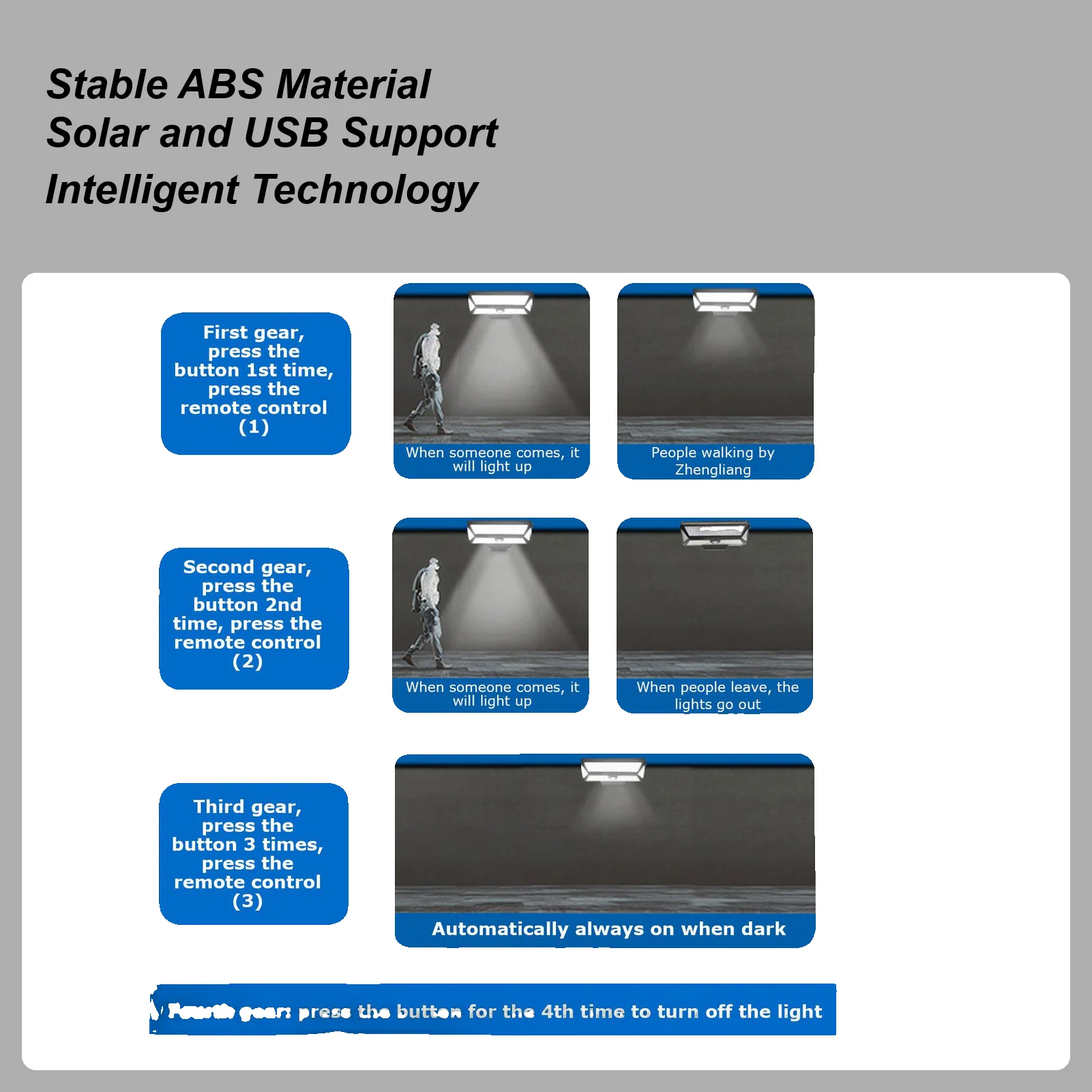 

Solar Light Outdoor IP44 Waterproof Lamp 208 LED Solar Garden Lights With 3 Color Modes For House Parking Lot Entryway Exterior