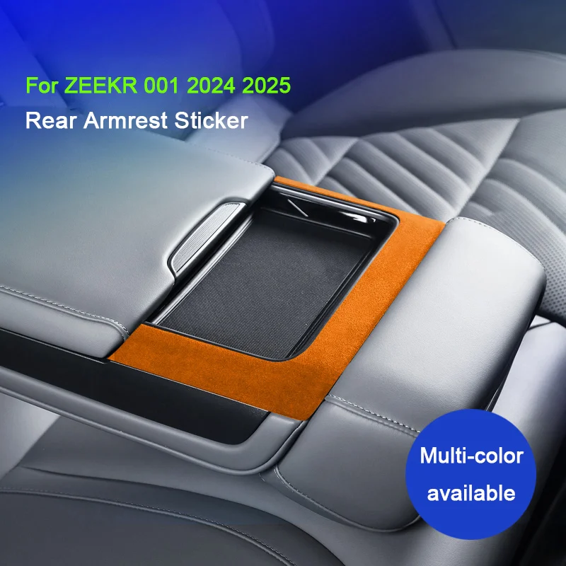

For ZEEKR 001 2024 2025, Car Rear Armrest Decoration Handrail Modification Sticker A lcantara Suede Soft Sticker Car Accessories