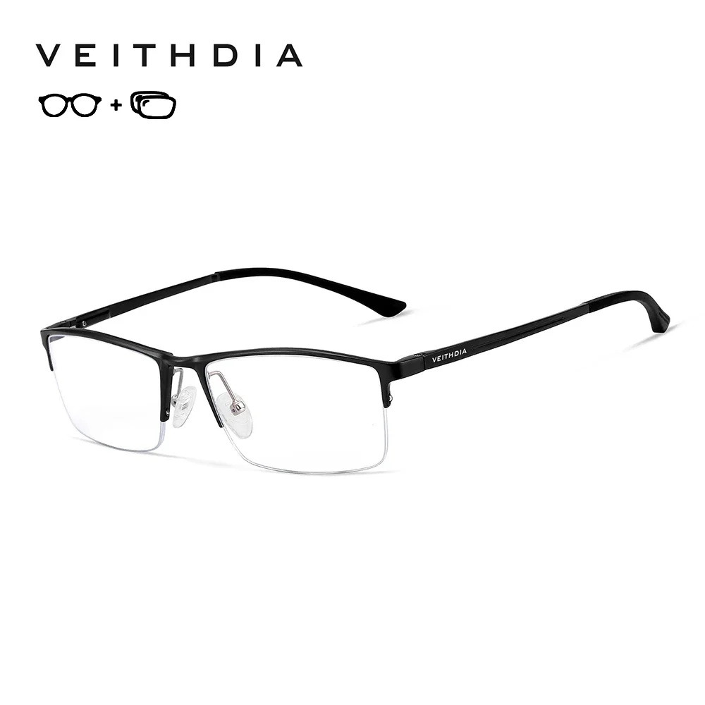 

VEITHDIA титановые прогрессивные компьютерные очки с защитой от синего луча, фотохромные оптические очки унисекс для близорукости VP08767