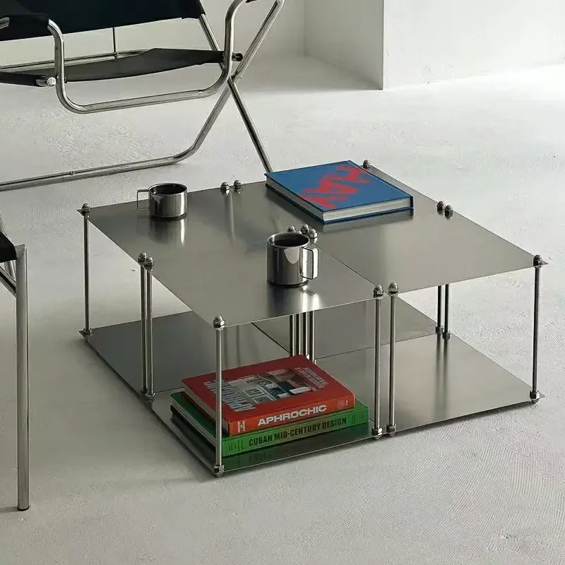 Minimalist Stainless Steel Bauhaus Shelf Living Room Storage Rack High-end Kitchen Organizers Wall Shelves Home and Garden Table
