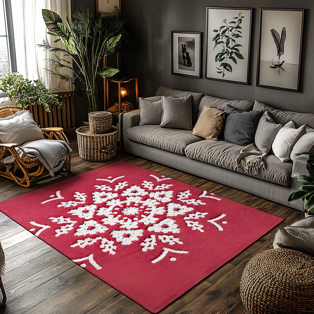 

Уютный коврик со снежинкой, зимний приветственный коврик, праздничный декор, праздничный входной коврик, рождественский домашний декор, домашний коврик для дома и улицы, холст