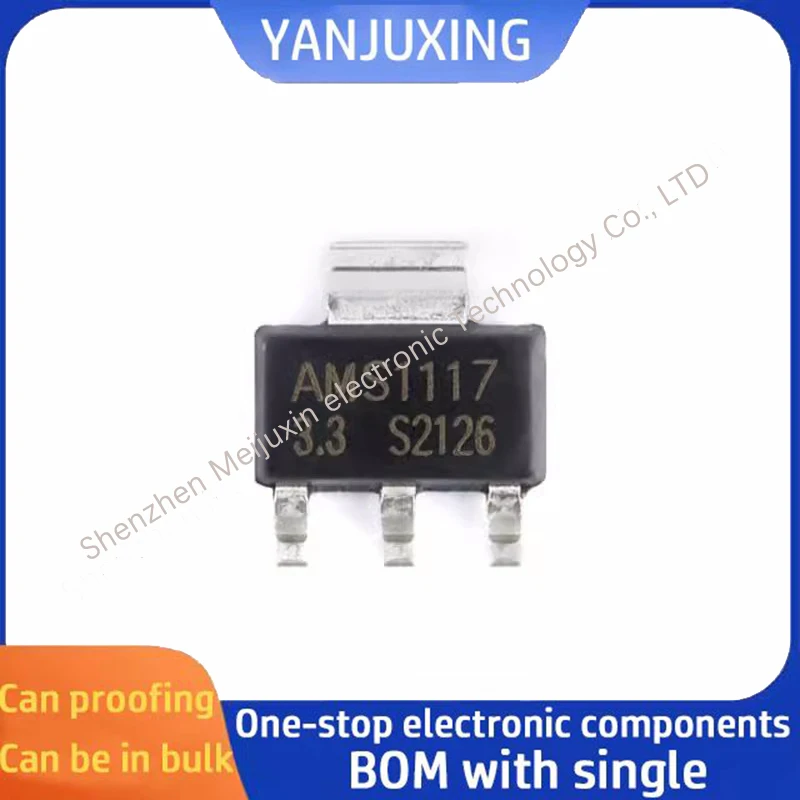 50PCS/LOT AMS1117-3.3 AMS1117 SOT223 3.3V Power IC Buck IC Linear voltage regulator LDO