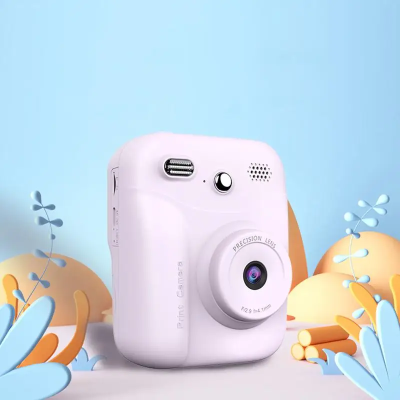 Children Camera Instant Print Cartoon Instant Print 1080P Digital Camera Printing Photo Accessories Music Player Kids Travel Toy