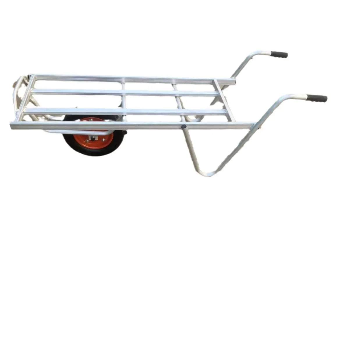 

Single wheel four frame aluminum silent flat trolley tool flatbed truck portable warehouse pull truck