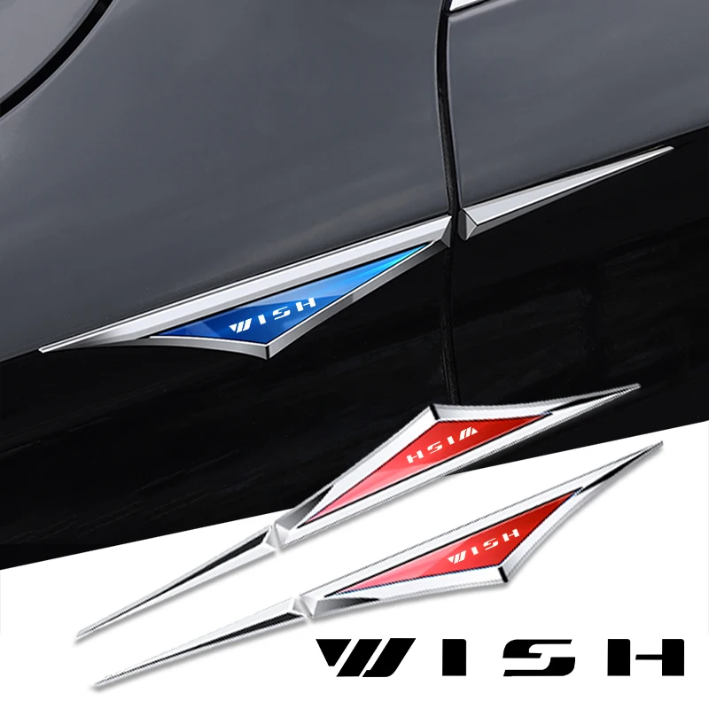 2pcs alloy car stickers car accsesories accessory for Toyota wish