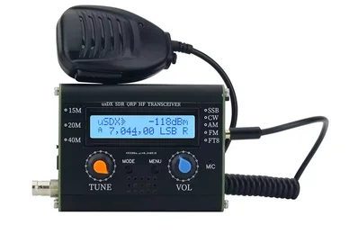 5W usDX SDR QRP Transceiver QCX-SSB to SSB 3-Band All Mode HF Transceiver with Handheld Microphone