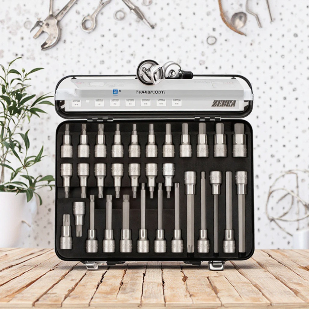 New Wuerth 1/2 Inch Socket Set Model 096513310 Tools Professional-Quality TX Multi-Tooth for Hexagon Socket