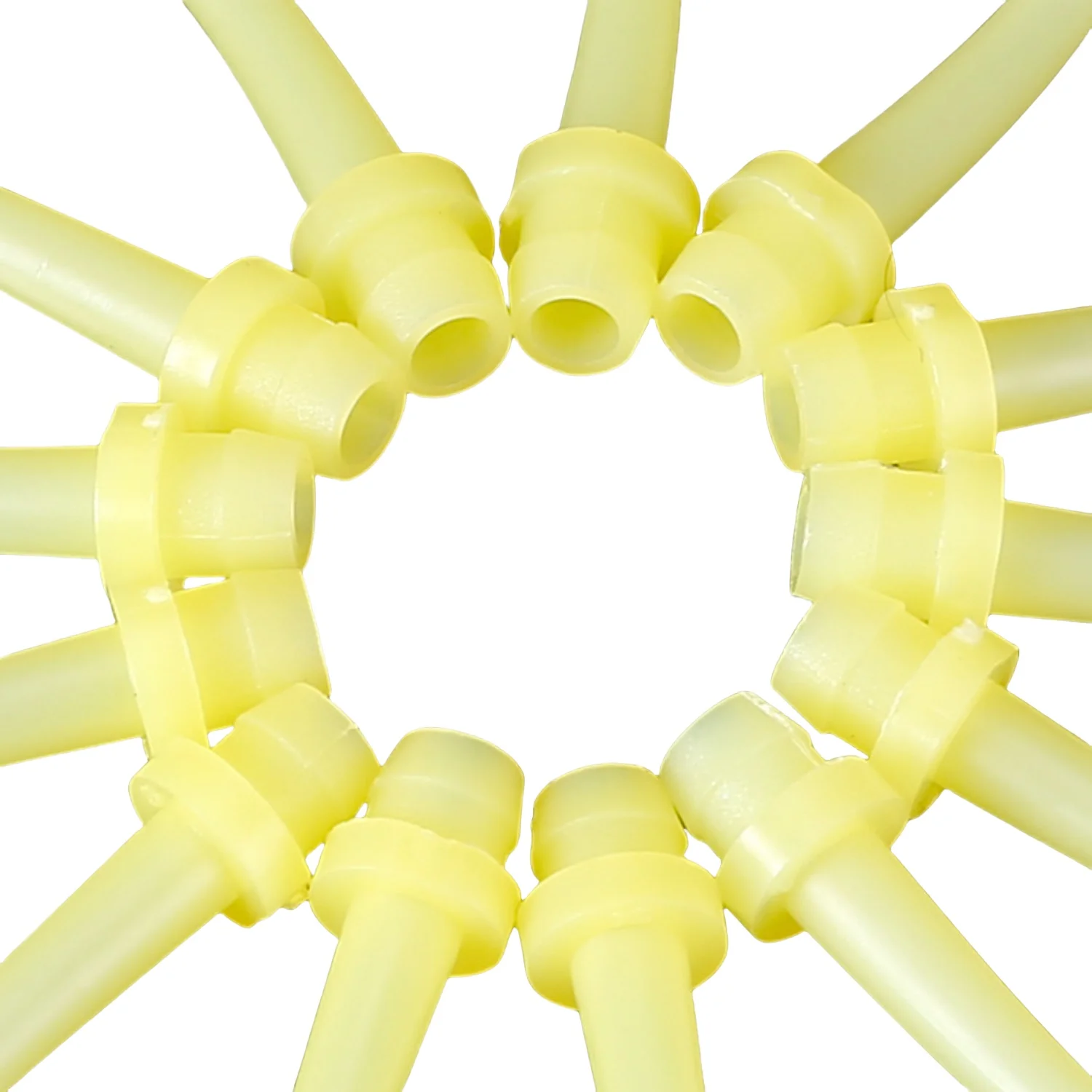 100Pcs Dentistry Intraoral Impression Mixing Tips Denture Lab Tubes Disposable Silicone Rubber Nozzles Yellow Universal Fitting