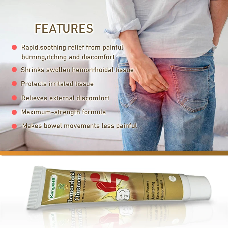 1Pcs Hemorrhoid Treatment Cream Removal Internal External Hemorrhoid Anal Fissure Bloody Chinese Medicine Pain Relief Cream G003