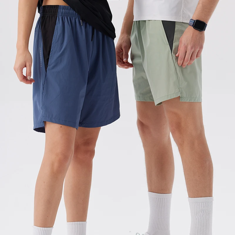Mens Running Shorts with Zipper Pockets  Gym Fitness Workout Shorts Men Sport Short Tennis Basketball Soccer Training Shorts