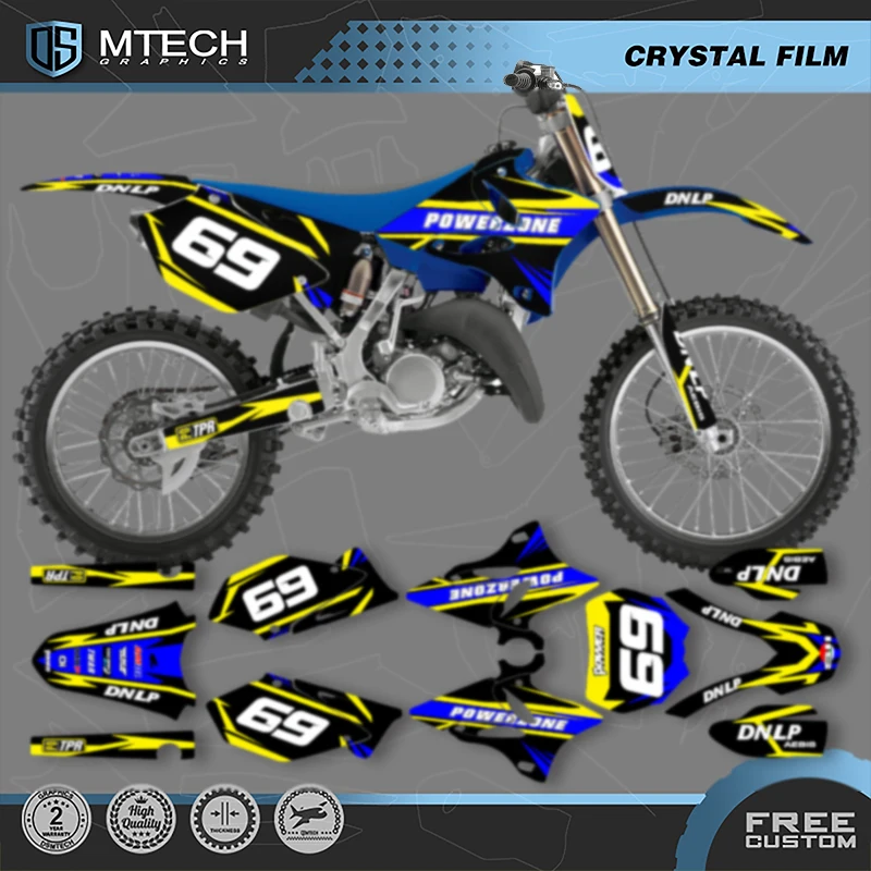 

DSMTECH Custom Motorcycle Graphics Background for YAMAHA YZ125 250 2002 2003 2004 2005 2006 2007-14 Decals Stickers Kits 006