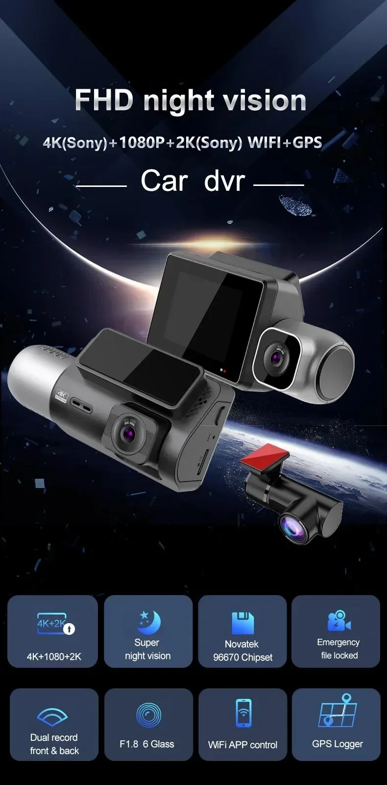 2026 4K+4K Dashcam …