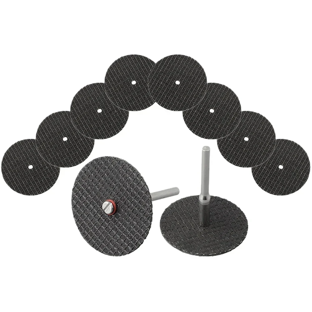 

10pcs 32 mm Abrasive Cutting Disc With Mandrels Grinding Wheels Saw Blades For Metal Cutting Rotary Tool Handmade Accesories