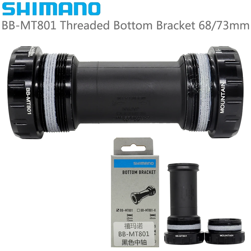 

SHIMANO DEORE XT BB-MT801 Bottom Bracket Threaded HOLLOWTECH II 68/73MM Shell Width MT801 Bottom for MTB Bike Parts