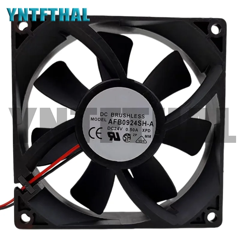 NEW AFB0924SH-A DC24V 0.50A 90x90x25MM Two Lines Square Cooling Fan