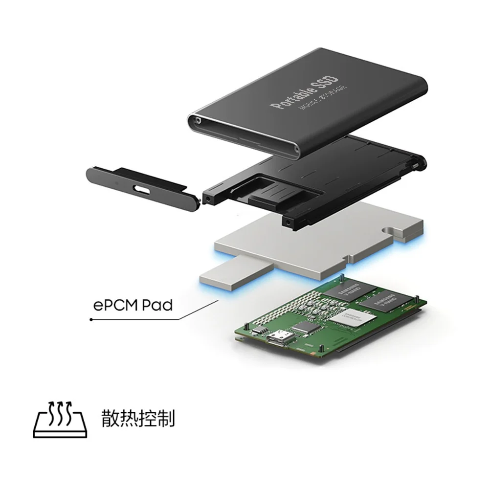 Disque Dur Externe SSD de Haute Capacité, 1 To, Wild USB/Type-C, Mini Appareil Portable à Grande Vitesse pour Lapmédication/agne/téléphones