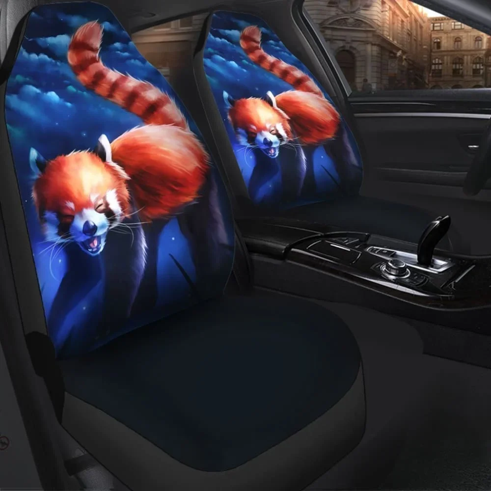 

Red Raccoon Animal Car Seat Covers,Pack of 2 Universal Front Seat Protective Cover