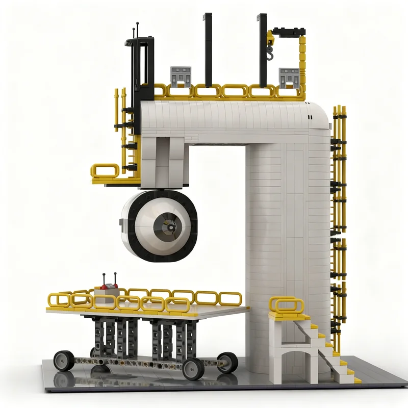 1724pcs MOC Rolls Royce Test Airplane Engine Base City Airport Model Building Blocks Toys Architecture Christmas Gift Brick