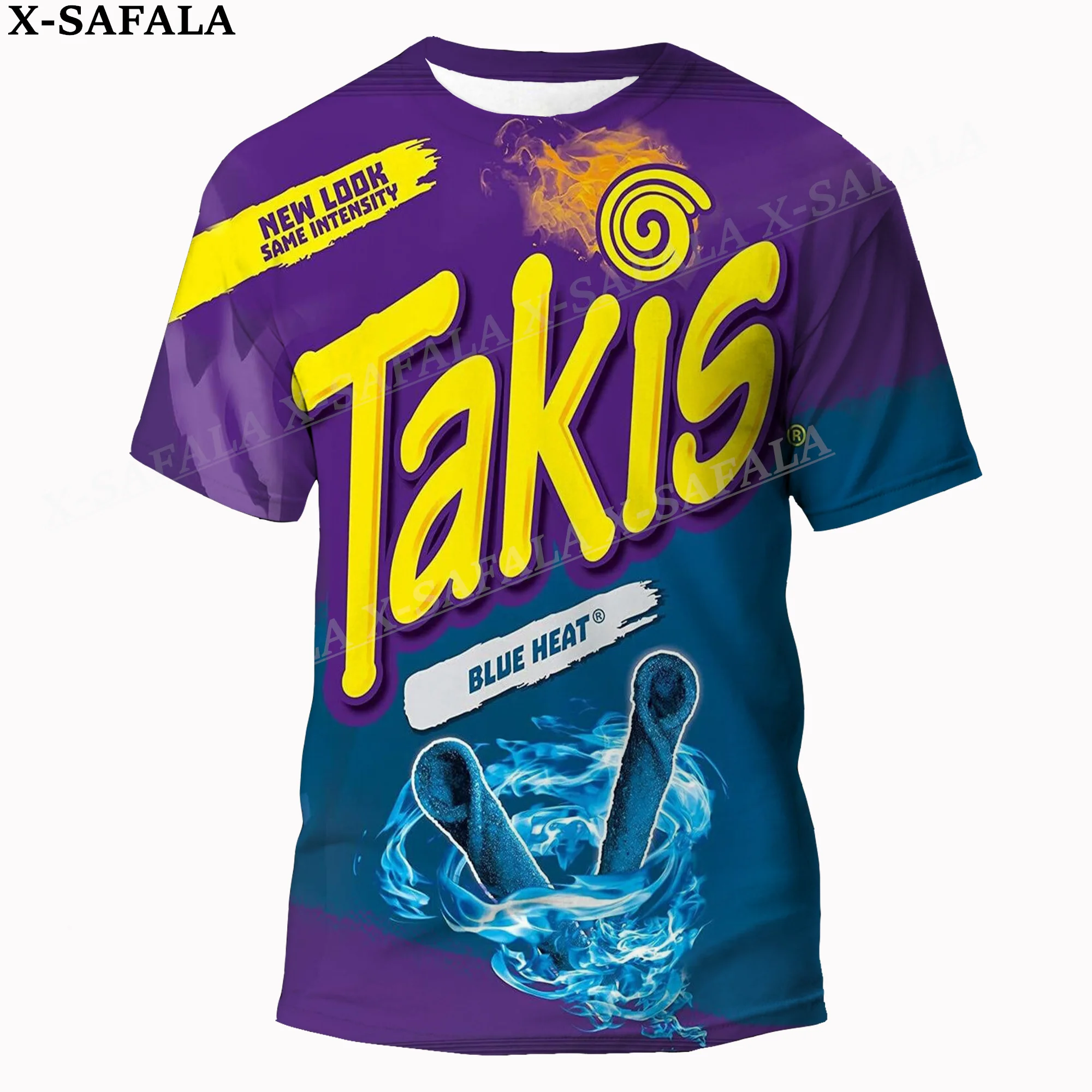 Novelty Funny Chips Takis Food Customized 3D Prints High Quality Milk Fiber T-shirt Round Neck Men Female Casual Tops-5