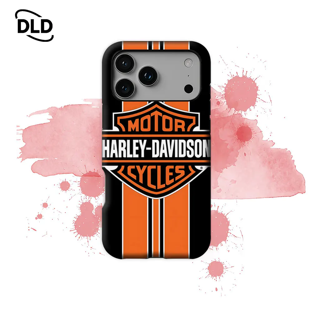 Custodia Magnetica H-Harley-Davidson per iPhone 17 16 15 14 13 Pro Max Plus, Robusta a Strato Singolo o Doppio