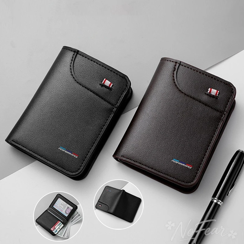 Key bag For BMW M Emblem E46 E36 E34 F10 E90 F30 E60 F30 E53 E30 E92E87 Car Soft Wallet Leather Mini Credit Card Purse Portable view 4