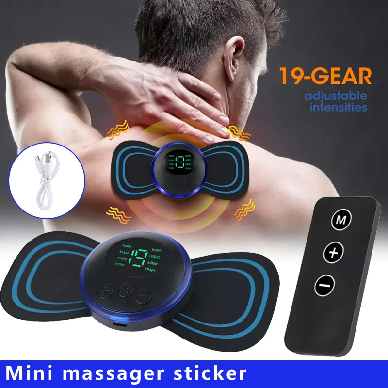 Masajeador de cuello eléctrico Mini inteligente con Estimulador muscular ajustable Aparato de salud Elektrisch niveles ajustables múltiples
