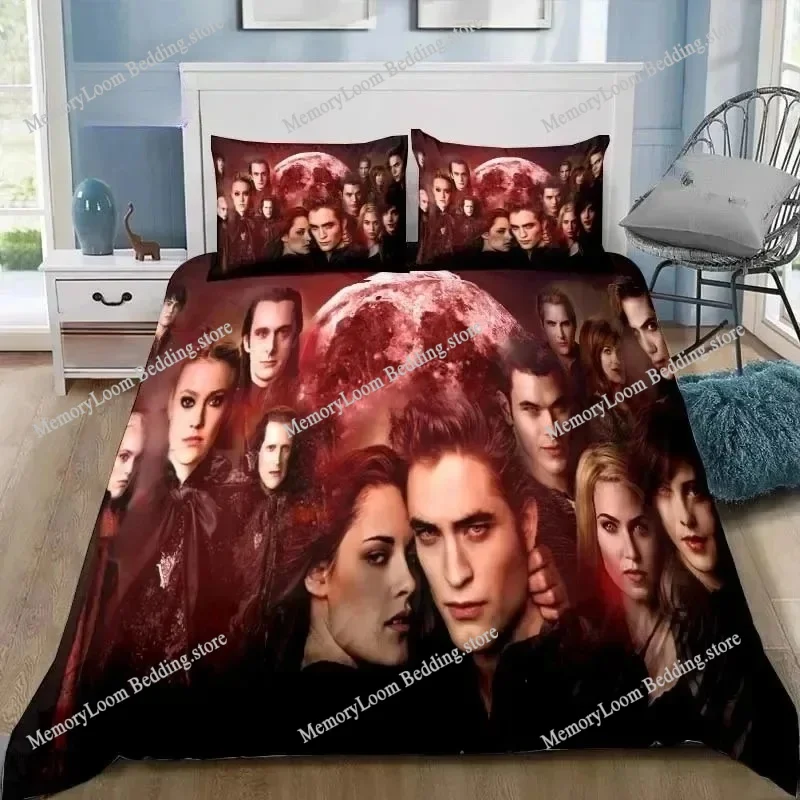 TV Show Hit The Twilight Saga Bedding Set King/Queen Size Duvet Cover 3D Print Cozy Soft Bed Sheet Set Adult Home Decor