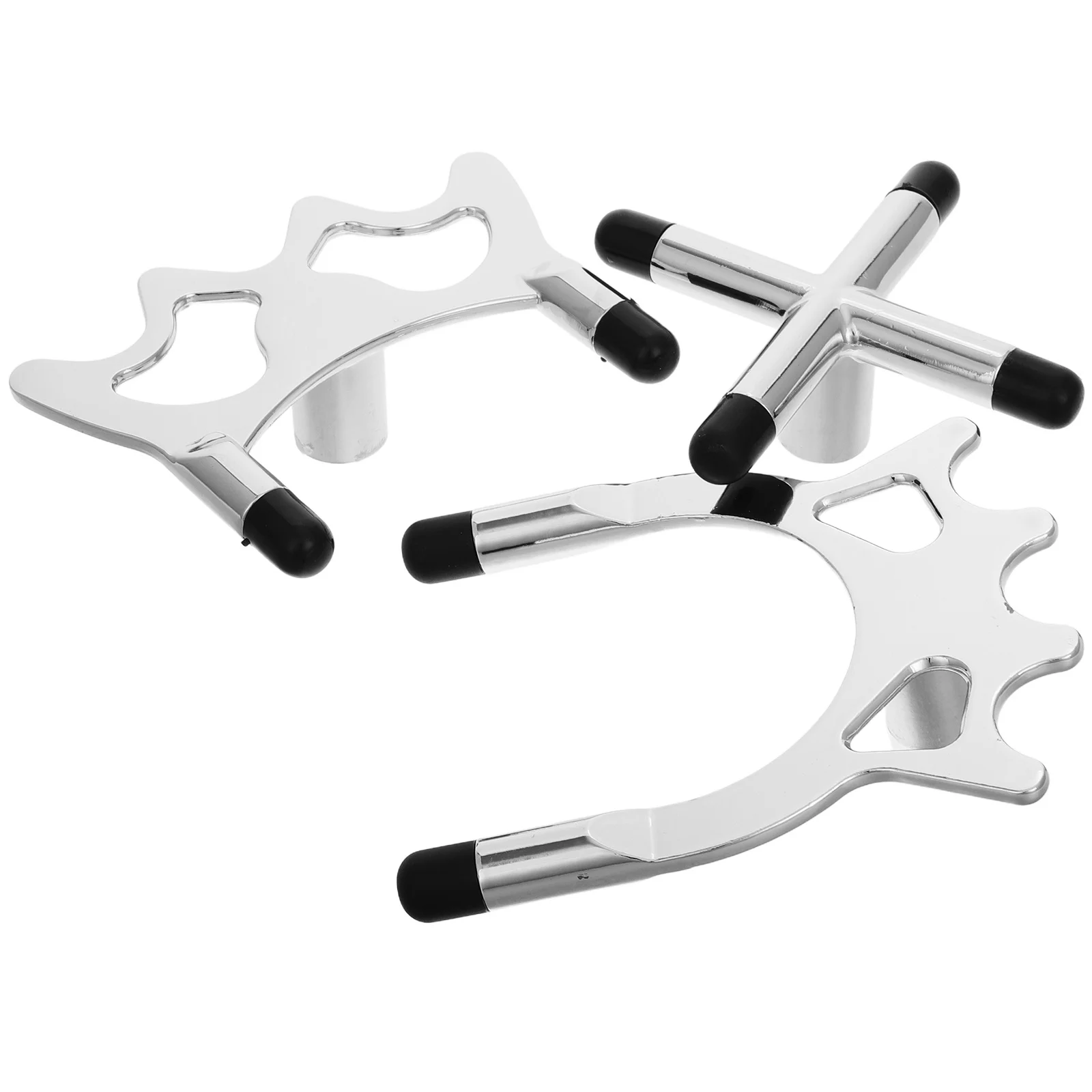 

3pcs Billiard Cue Holder Pool Table Accessory Snooker Bridge Stick Silver Zinc Alloy Rest for Cue Sports