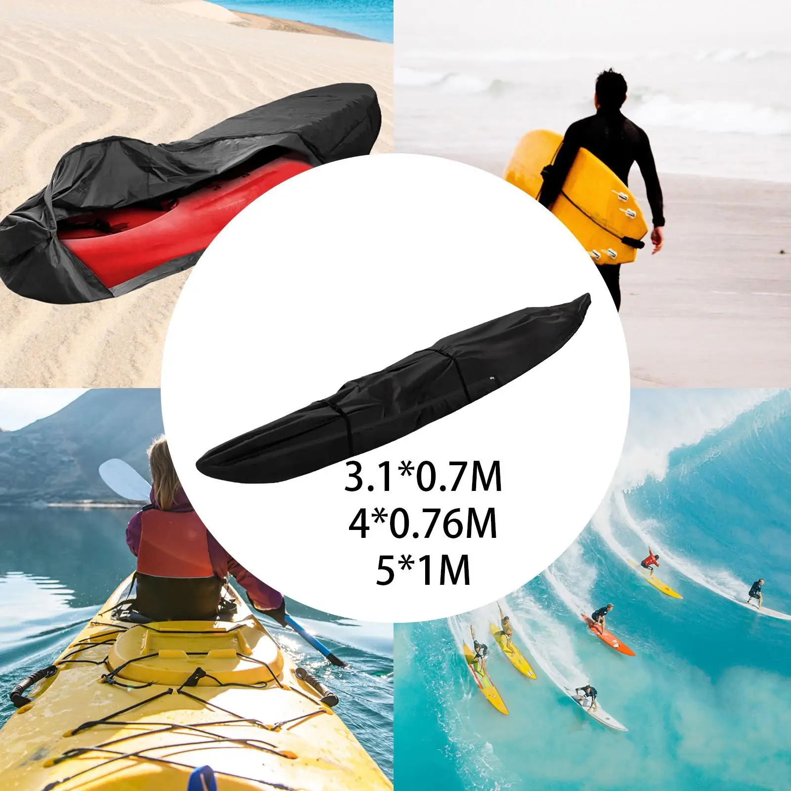 

Waterproof Kayak Cover Professional Convenient Dust Cover Storage Sun Protection