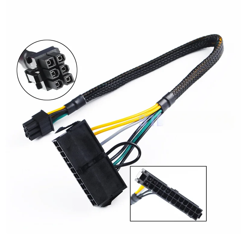 Z ATX PSU 24-Pin to 6-Pin Power Supply Adapter Cable 18AWG for DELL XPS PC Compute
