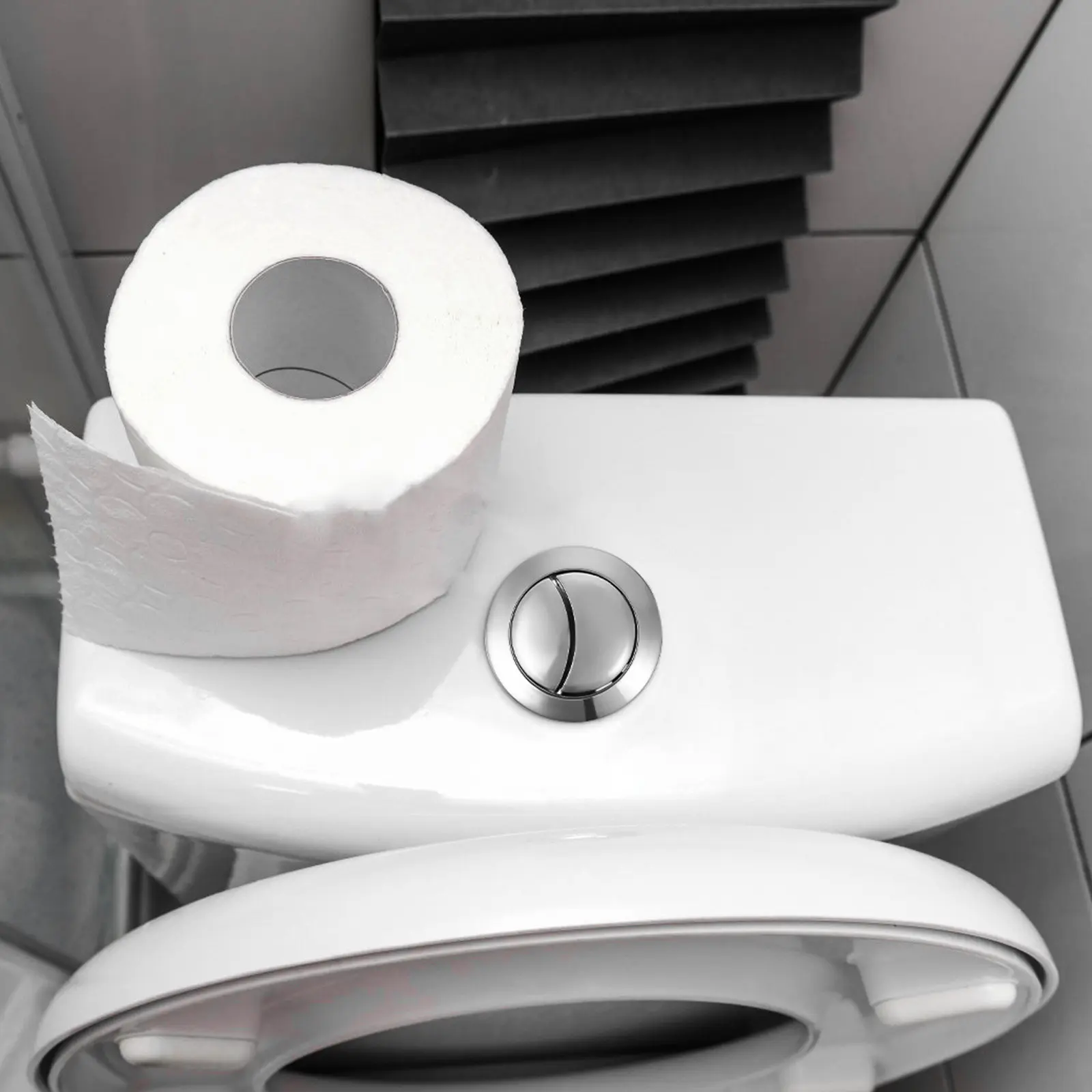 1pcs Dual Flush Toilet Button Round Adjustable Plastic Tank Push Button Replacement For Bathroom Toilet Repair Flushing System
