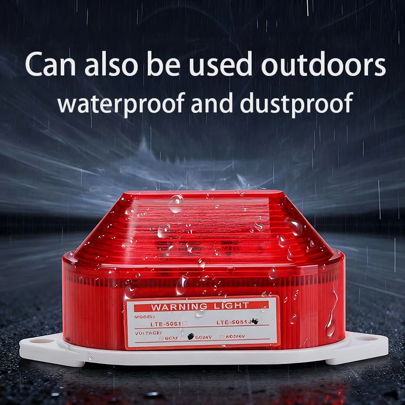 High Intensity LED Strobe Beacon & Loud Siren Alarm, 12V/24V/220V DC/AC, IP65 Waterproof, for Vehicle/Truck/Industrial Safety