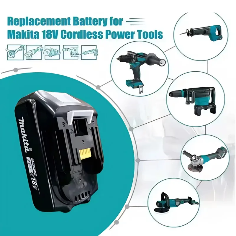 

New Original Makita 18v 2Ah Li-Ion Battery BL1820B for Makita 18V Series⭐️⭐️ Power Tools Replace the battery 2000mAh Battery