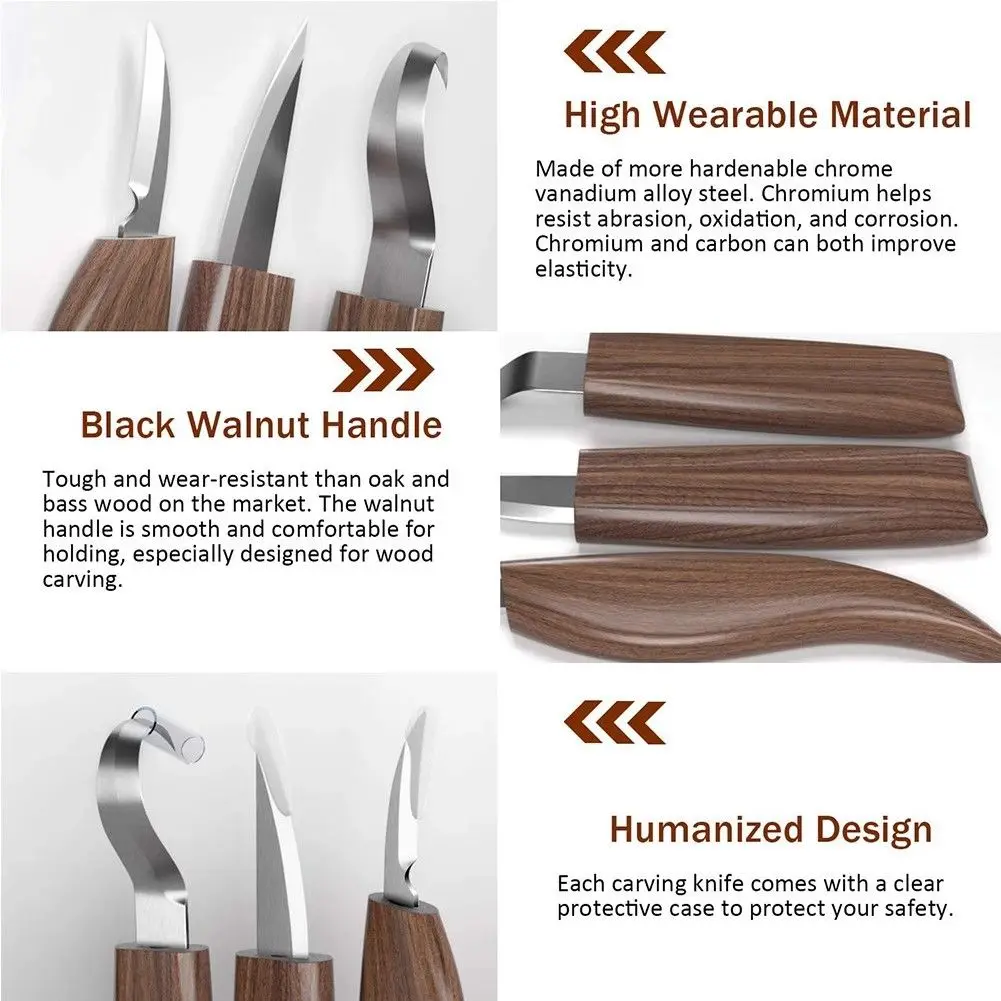 Carving Knives Handmade Wood  Wood 69-piece Set Basswood  Woodworking Tools  Set