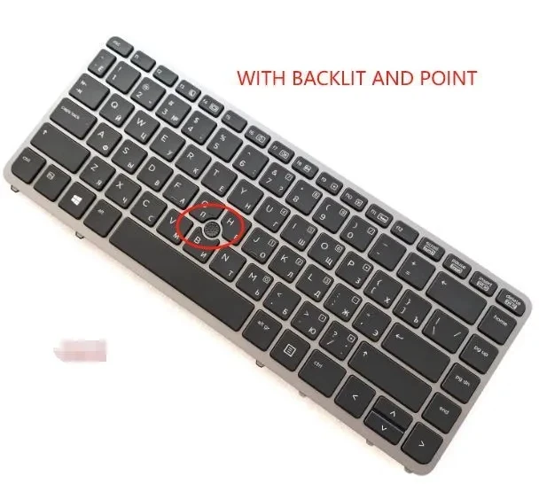 

For HP EliteBook 840 G1 850 G1 850 G2 840 G2 740 745 G1 G2 ZBook 14 Russian RU keyboard with backlit point