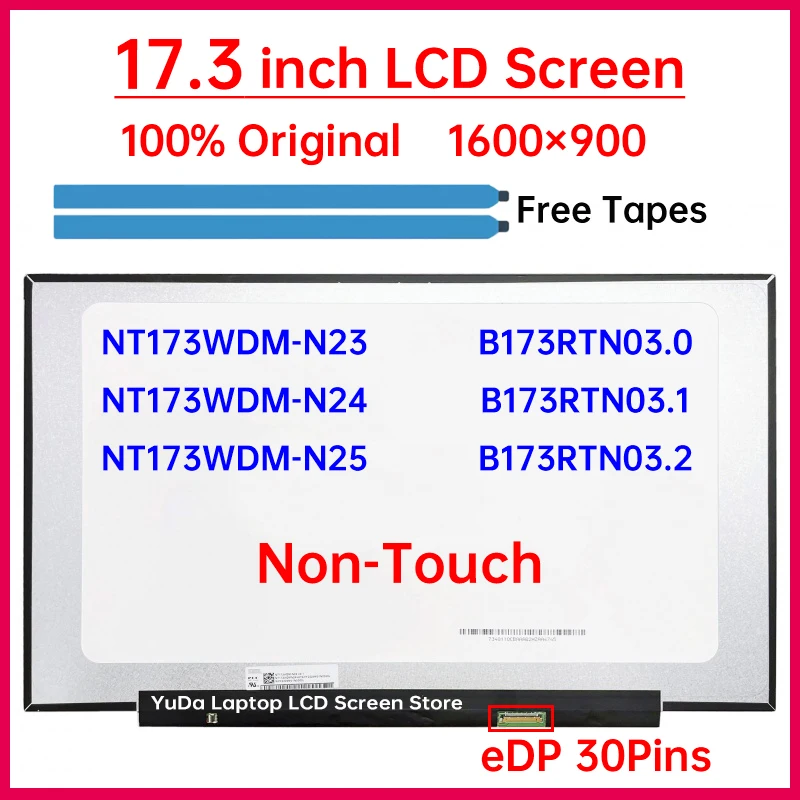 

17,3-дюймовый ЖК-экран B173RTN03.0 для Lenovo V17 G2-ITL IdeaPad 3-17ADA6 17ITL6 17ALC6 3 17IAU7 17ABA7 матричная панель дисплея 1600x900