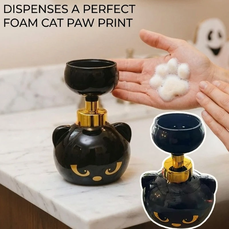 1-5PCS Cat Paw Foaming Soap Dispenser Kitten Pump Bottle Creates Paw Shaped Foam Refillable for Bathroom Kitchen Gift