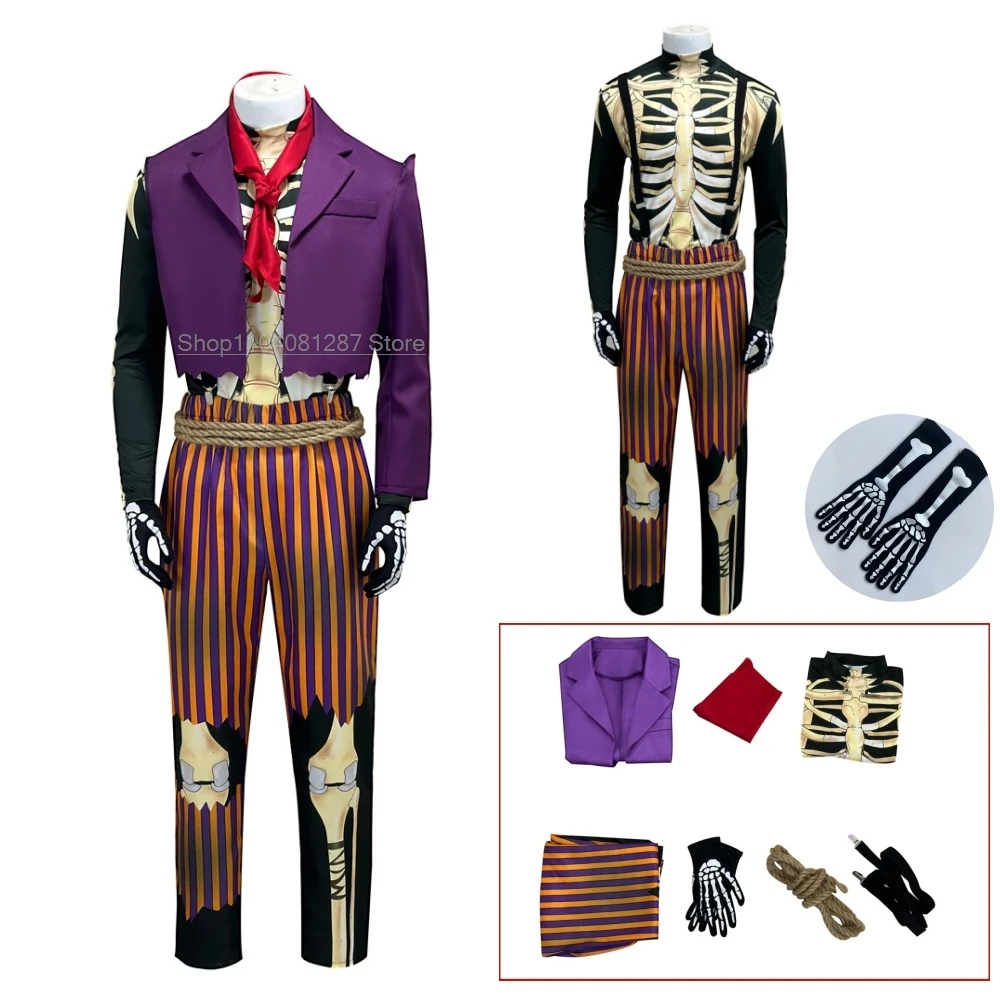 Anime Hector Rivera Cosplay Costume Great-grandfather Outfits Man Halloween Cosplay Coco Cosplay Suit Skeleton Clothing