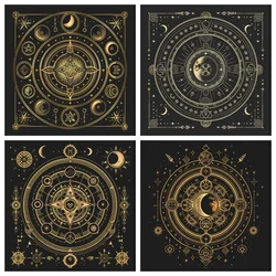 Suede Velvet Tarot Tablecloth Rune Divination Altar Tarot Patch Table Cover For Magicians Daily Board Games Card Pad