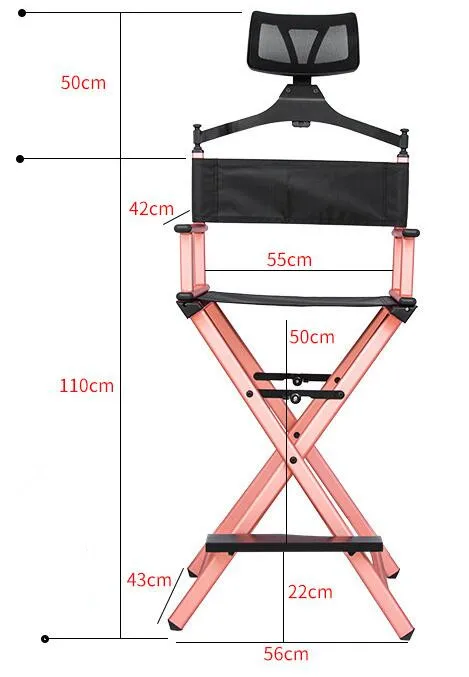 Modern Portable Aluminum Director Chair Headrest - Portable Makeup Artist/Manager Folding Chair Better Rest Furniture WRXYH