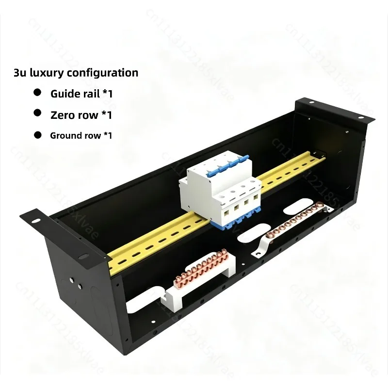 3U Rackmount AC Power Distribution Unit PDU Box with Circuit Breaker for UPS Server Room Telecom Cabinet